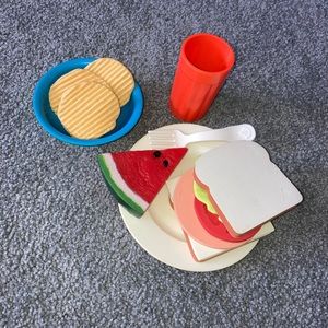 Vintage 1987 Fisher Price Play Food Sandwich Watermelon Chips